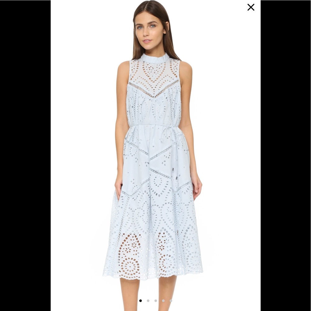 Zimmermann ‘Epoque Broderie’ Blue Sundress (Sz 0)